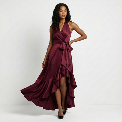Beatrix | Tie-Waist Bow Wedding Guest Maxi Dress
