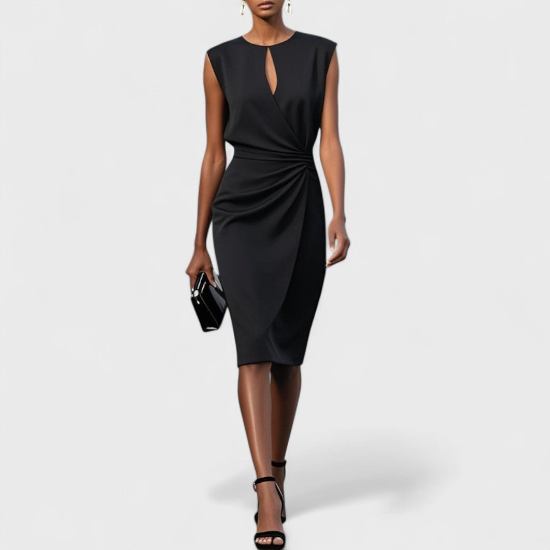 Calliope | Twist Waist Bodycon Midi Cocktail Dress