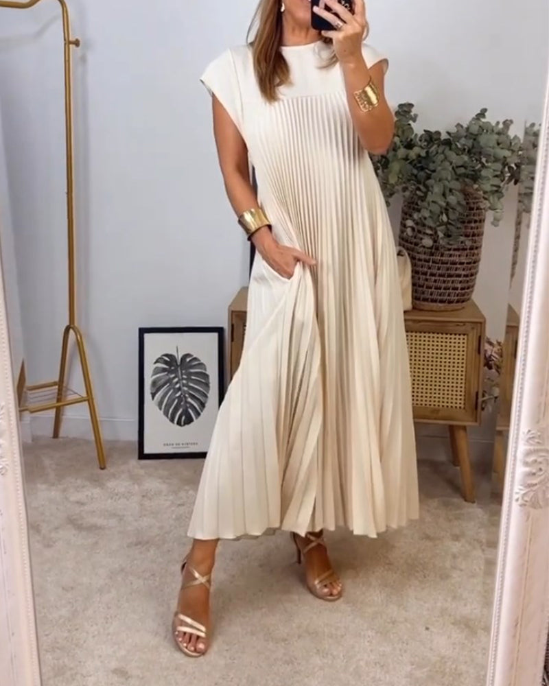 Fern | Flowy Pleated Maxi Cocktail Dress