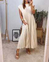 Fern | Flowy Pleated Maxi Cocktail Dress