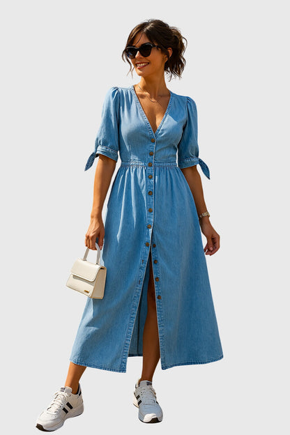Jacqueline | Elegant Denim Mini Dress