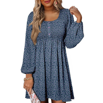 Faye | Smocked Empire Waist Long Sleeve Mini Dress