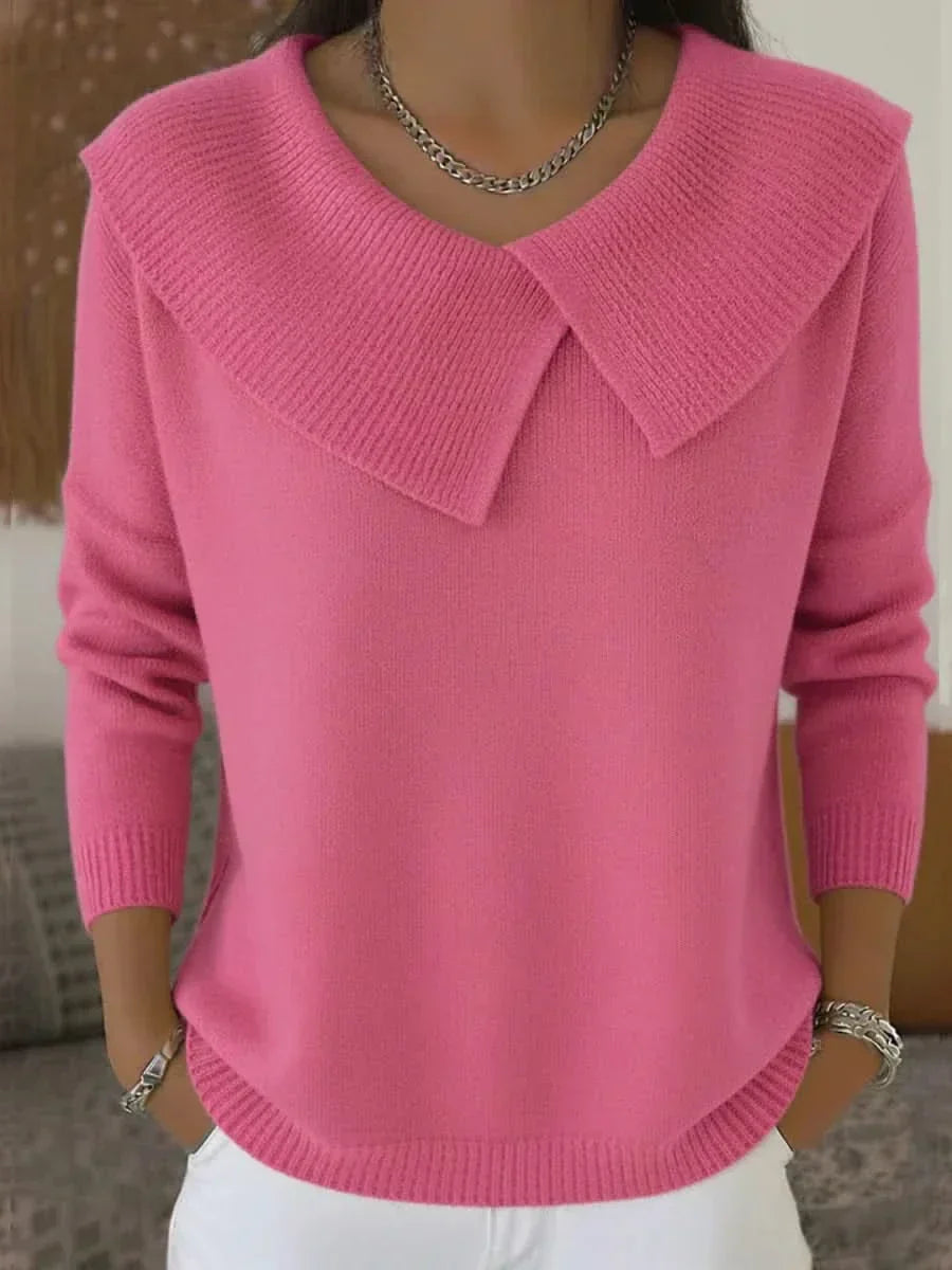 Armelle women's fitted V-neck ribbed-knit sweater
