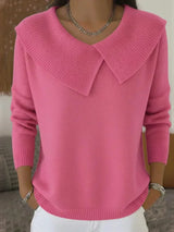 Armelle women's fitted V-neck ribbed-knit sweater