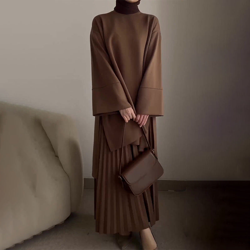 Cassiane pleated two-piece set for women