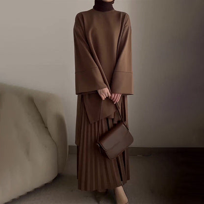 Cassiane pleated two-piece set for women