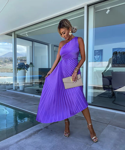 Sienna | One Shoulder Asymmetric Midi Dress