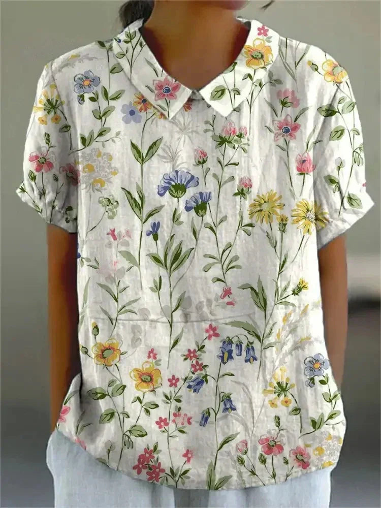 Rebecca | Feminine Floral Print Casual Shirt