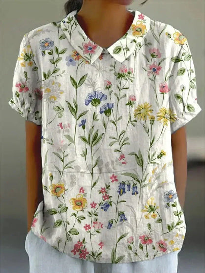 Rebecca | Feminine Floral Print Casual Shirt