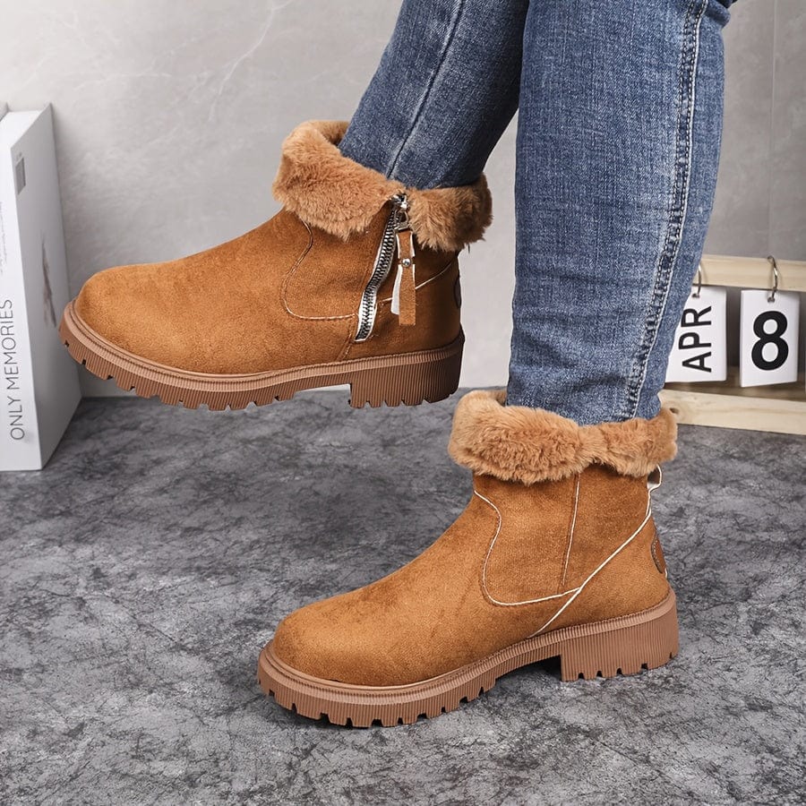 Fur-lined winter ankle boots for women view 2
