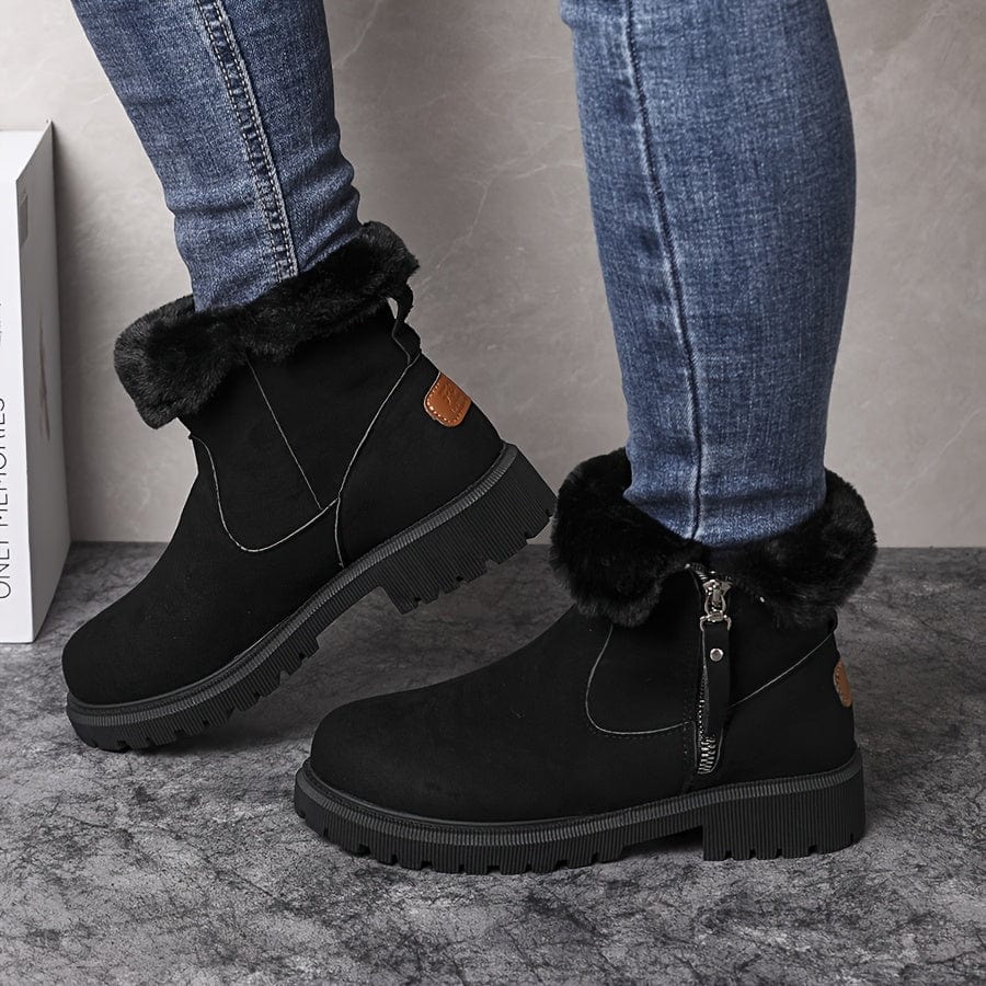Fur-lined winter ankle boots for women view 3