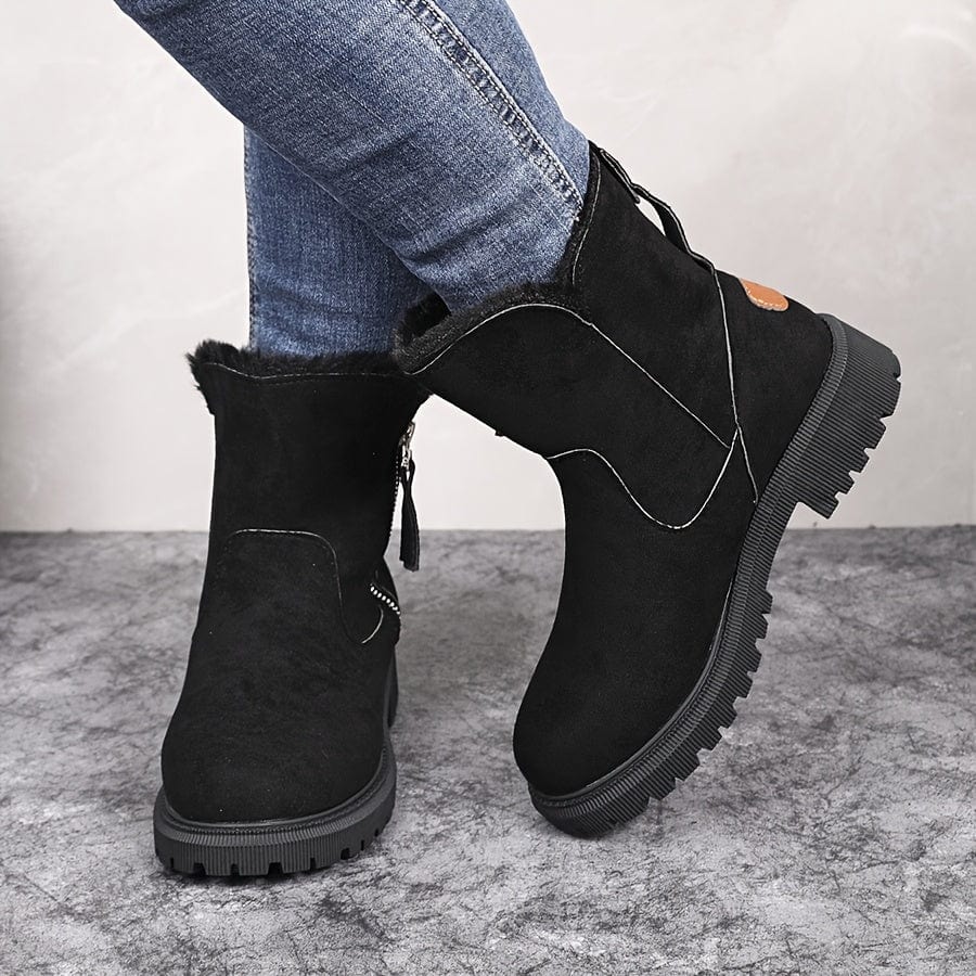 Fur-lined winter ankle boots for women view 4