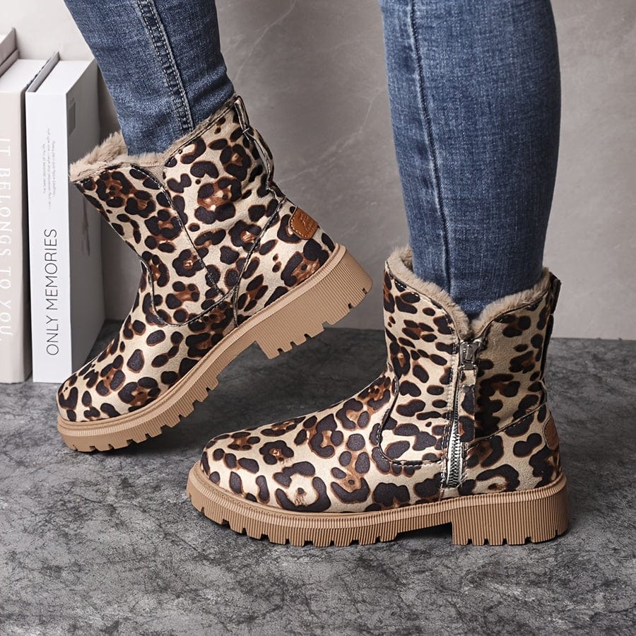 Fur-lined winter ankle boots for women view 5