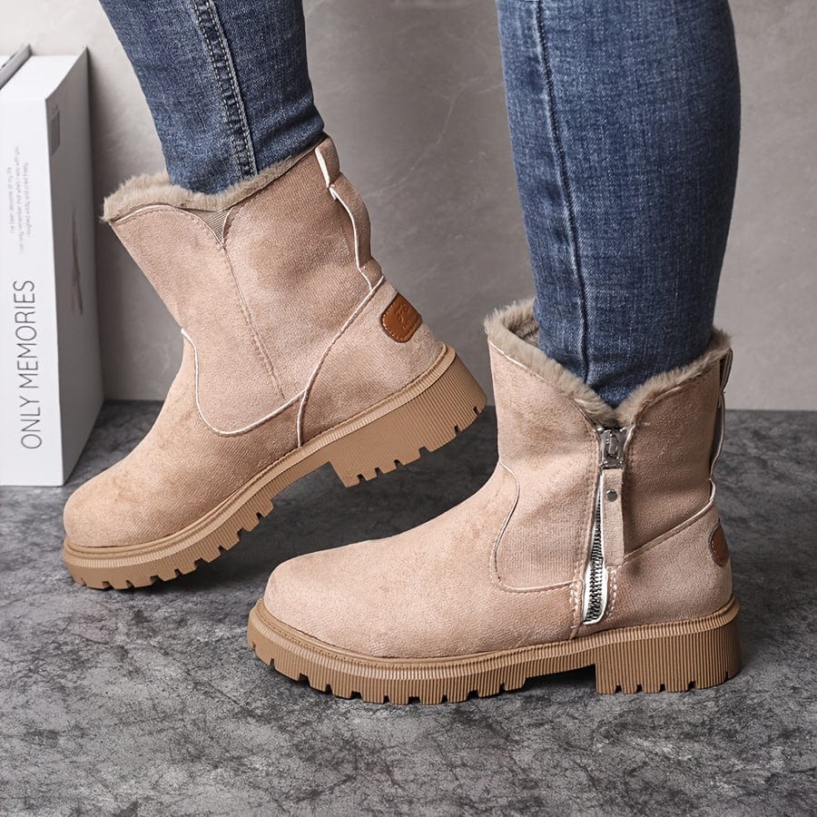 Fur-lined winter ankle boots for women view 6