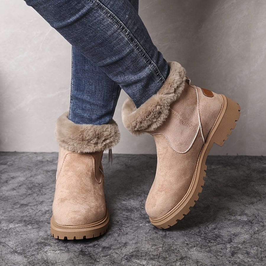 Fur-lined winter ankle boots for women view 9