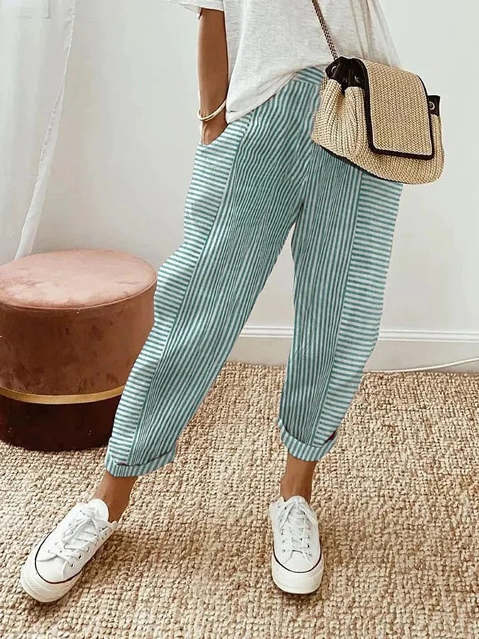 Vanessa | Casual Striped Straight Leg Pants