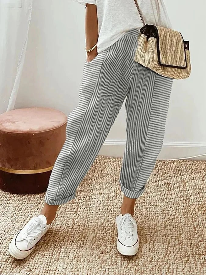 Vanessa | Casual Striped Straight Leg Pants