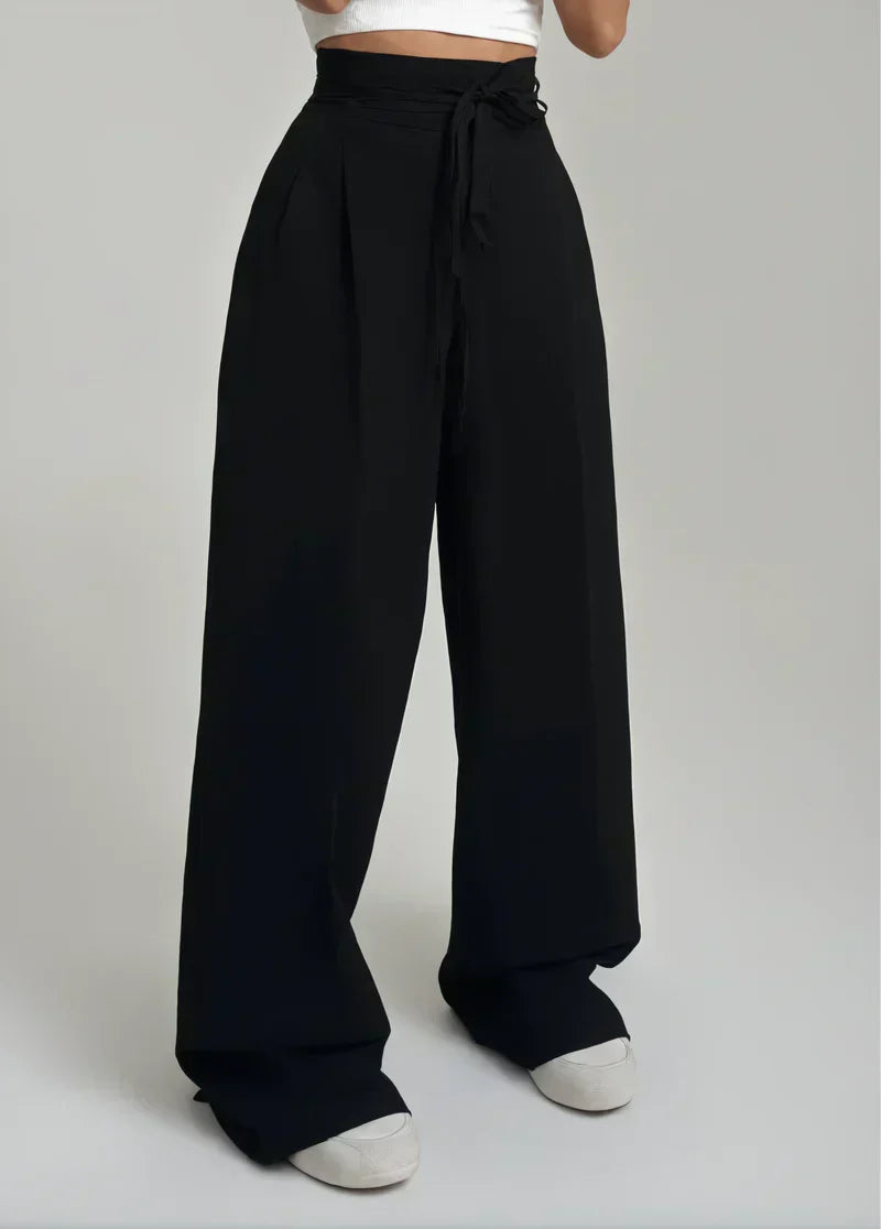 Nerys high-waist belted wide-leg trousers, view 9