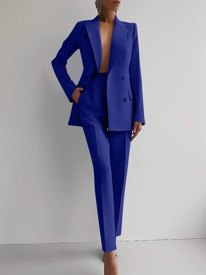 Beatrice | Single Breasted Tailored Pantsuit Set
