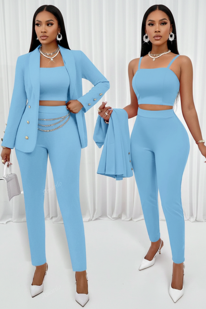 Agathe women's cami top and straight-leg trouser set