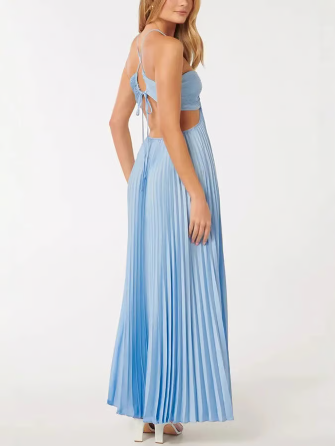 Ophelia | Wedding Guest Halter Maxi Dress