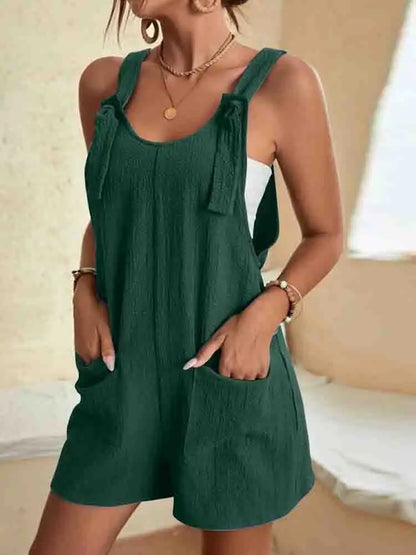 Marisette | Tie-Strap Summer Romper with Pockets