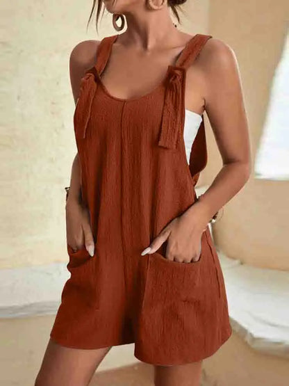 Marisette | Tie-Strap Summer Romper with Pockets