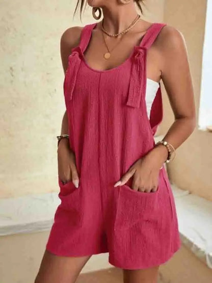 Marisette | Tie-Strap Summer Romper with Pockets