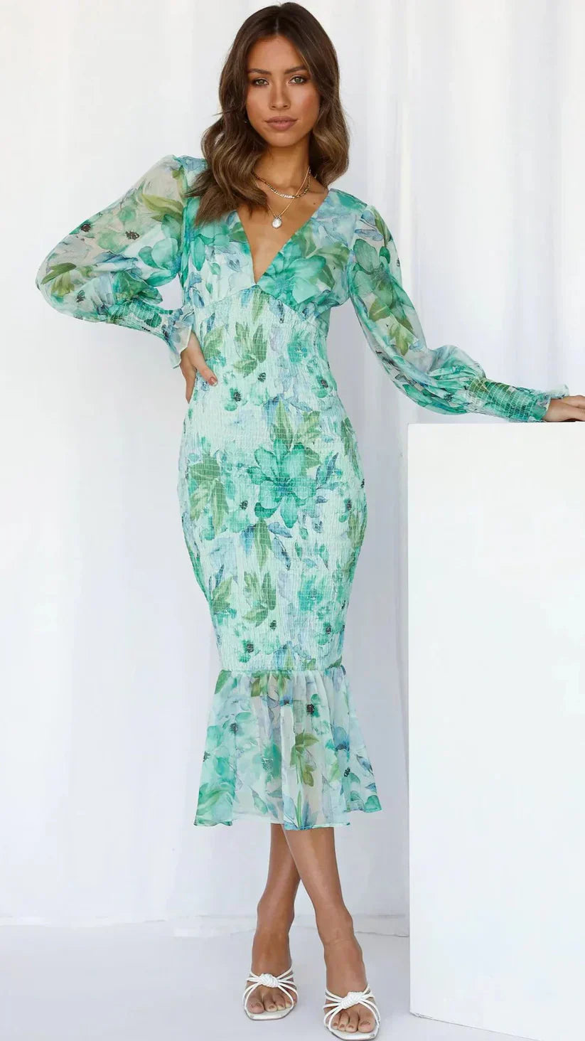 Vivienne | Floral Maxi Wedding Guest Dress