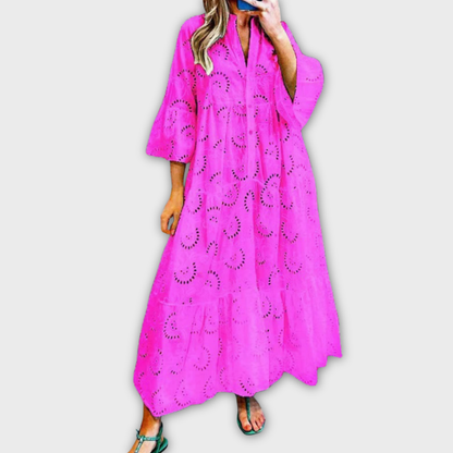 Print midi dress full-length view