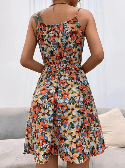 Naima | Floral Smocked Halter Mini Dress