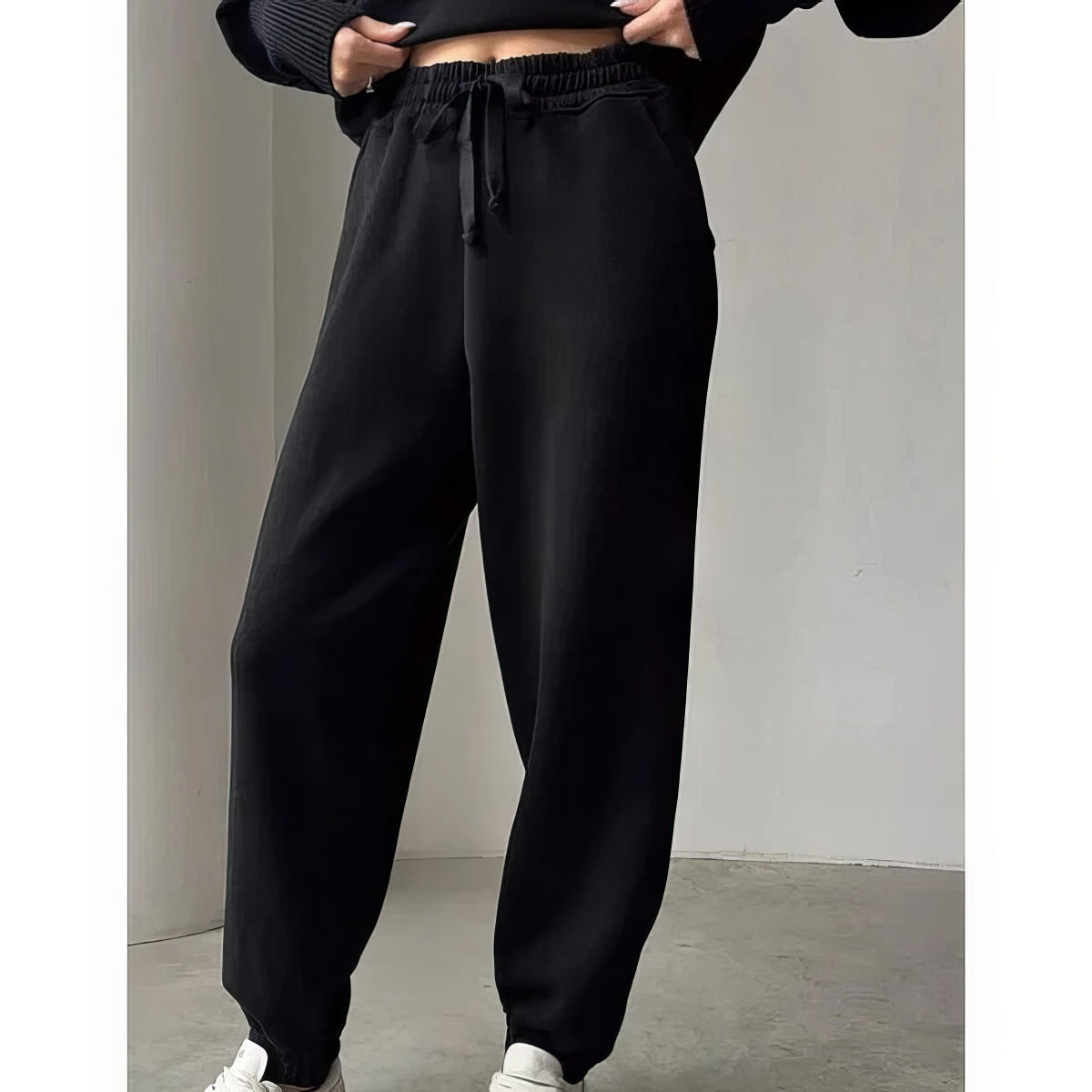 Ribbed half-zip lounge set with wide collar, additional view 11