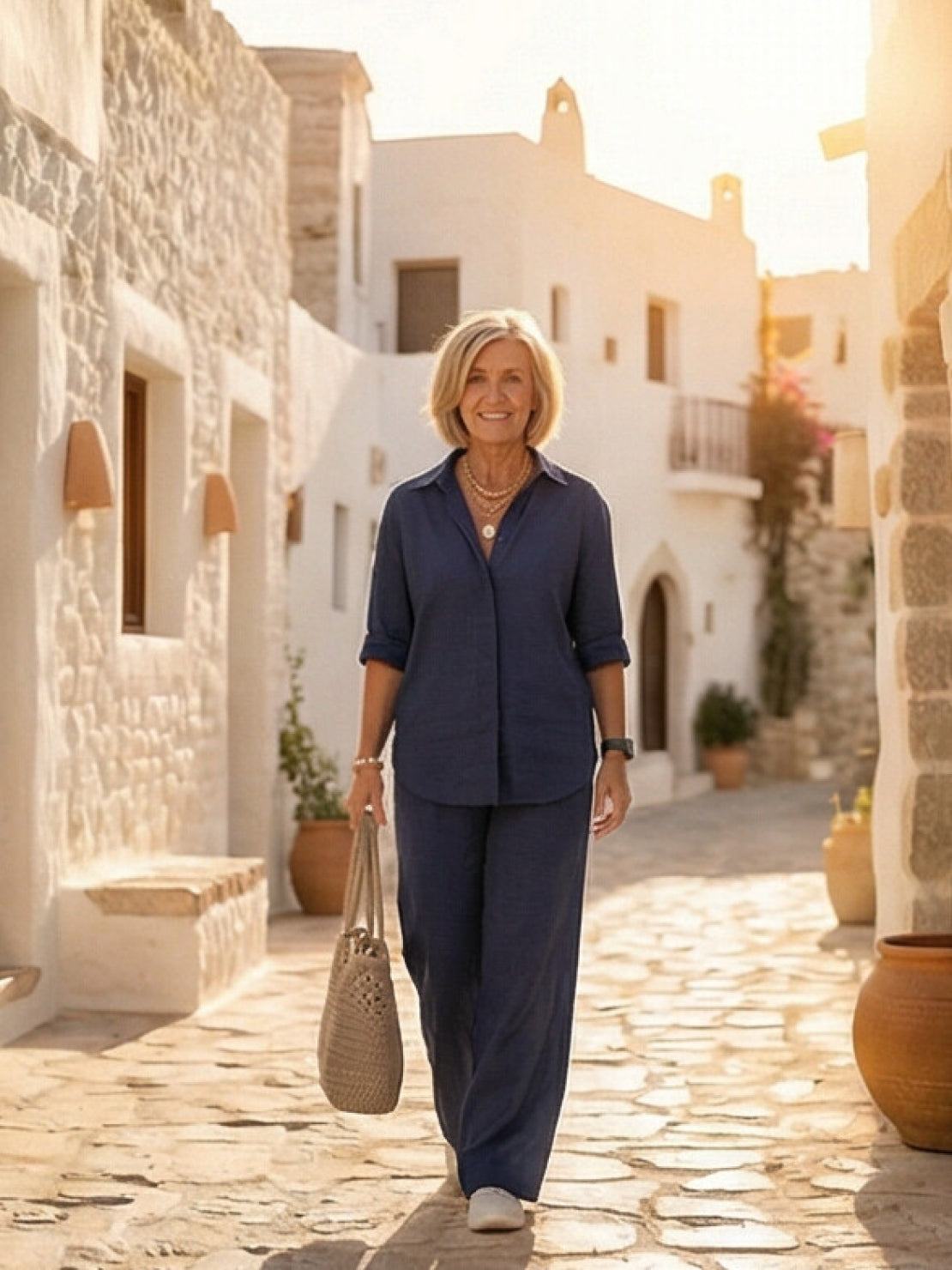 Button-down shirt set, alternate angle