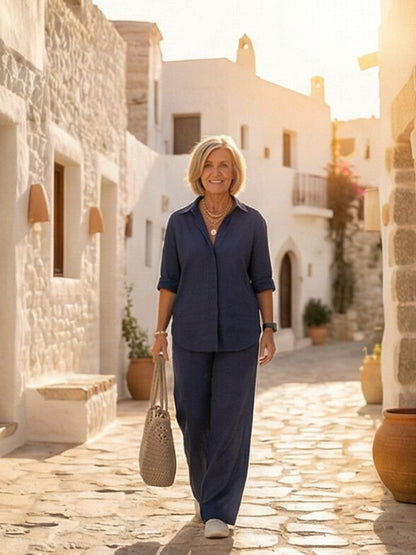 Button-down shirt set, alternate angle