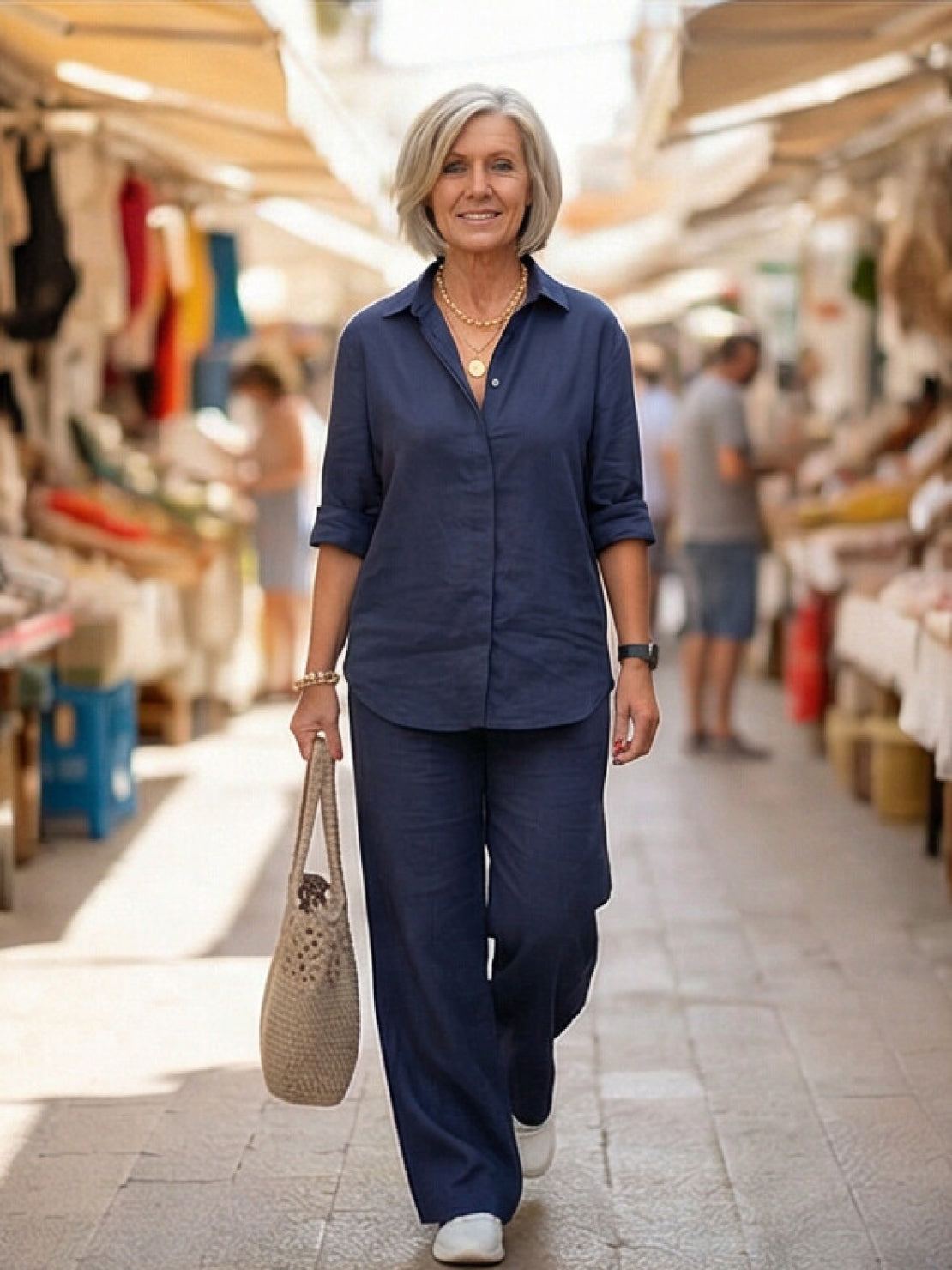 Shirt and trouser two-piece set, further view