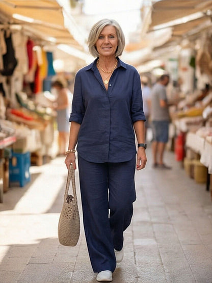 Shirt and trouser two-piece set, further view