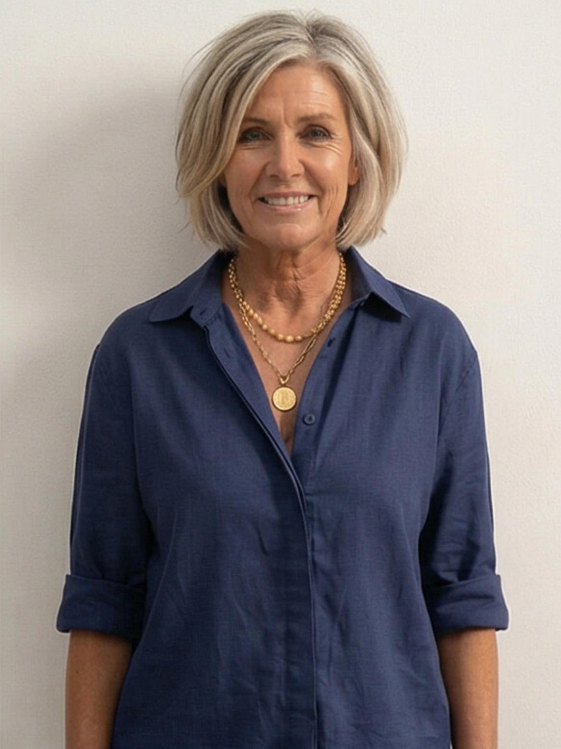 Button-down shirt set, colour variation