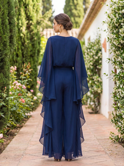 Mother of the bride cape-sleeve set, view 3