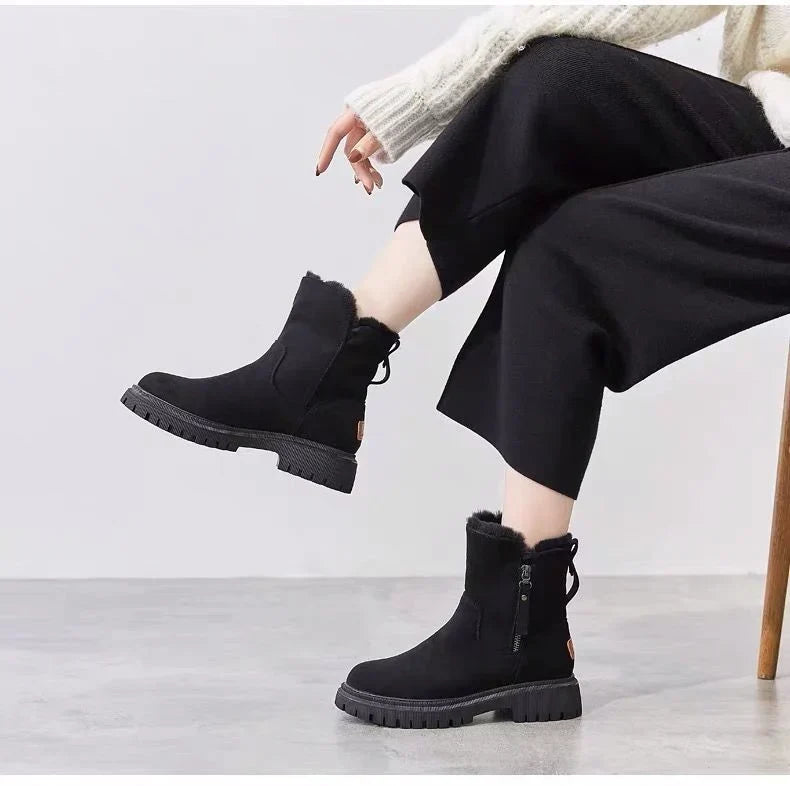 Chunky side-zip ankle boots for women view 10
