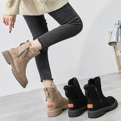 Chunky side-zip ankle boots for women view 11