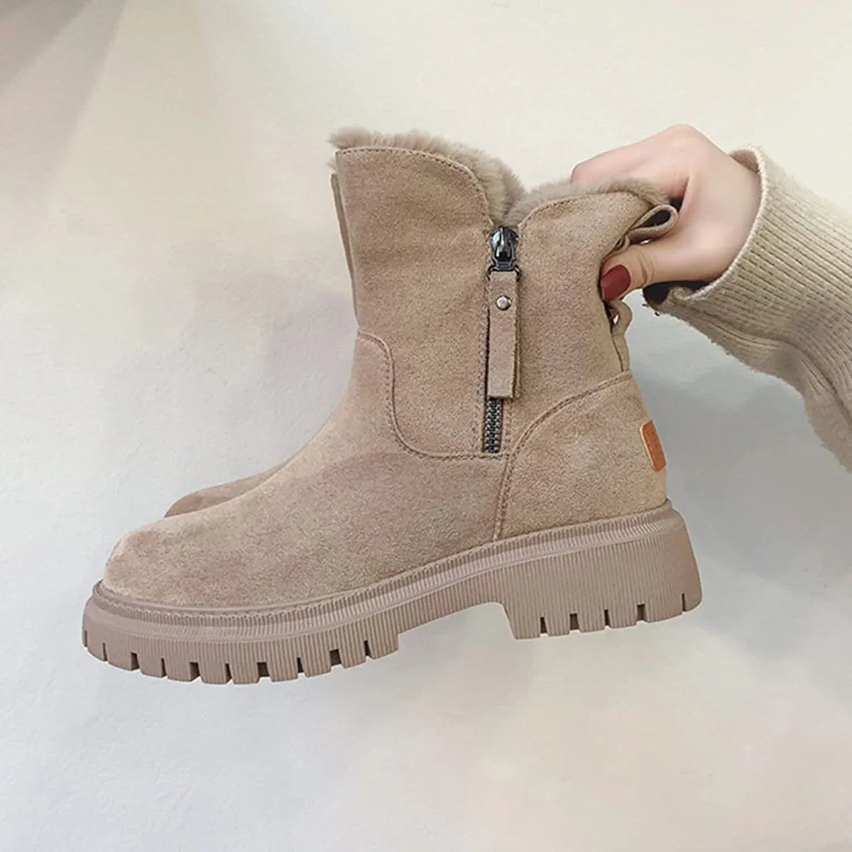Chunky side-zip ankle boots for women view 4
