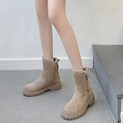 Chunky side-zip ankle boots for women view 5