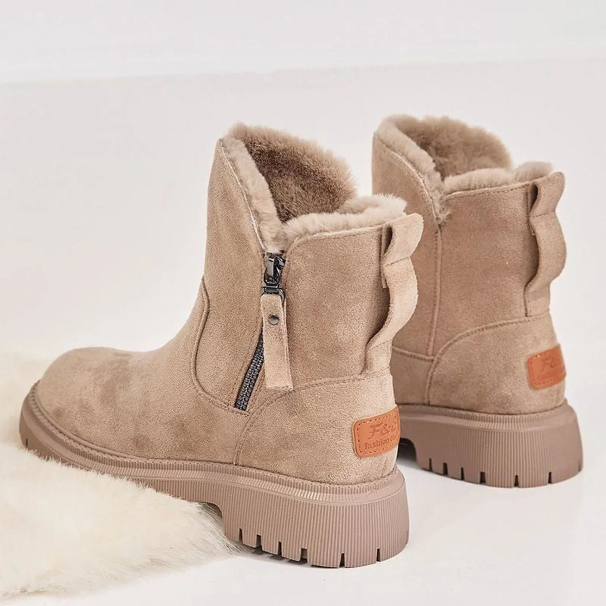 Chunky side-zip ankle boots for women view 8