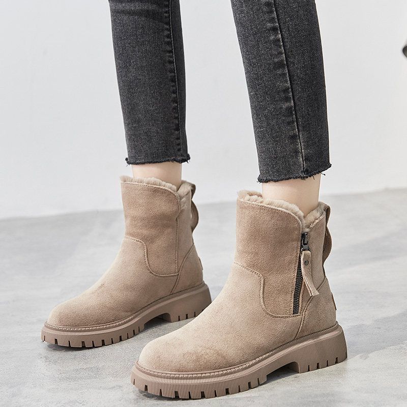 Chunky side-zip ankle boots for women view 9
