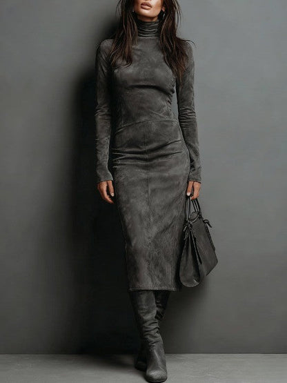 Havilah long-sleeve high-neck midi dress view 2
