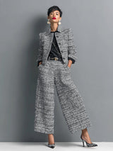 Cropped jacket and trouser set for women