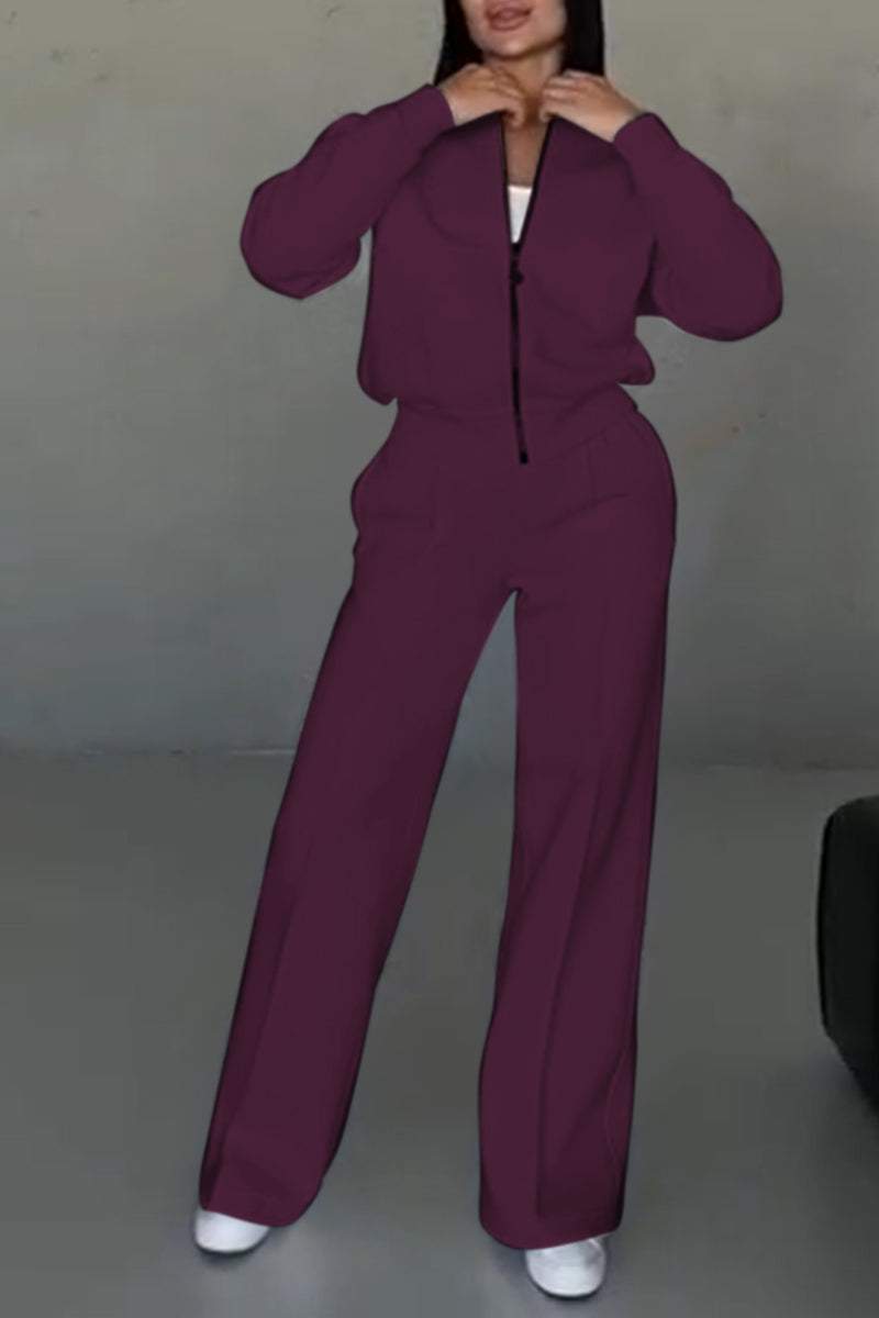 Maelle | Oversized Zip-Up Sweatshirt & Jogger Pants Set