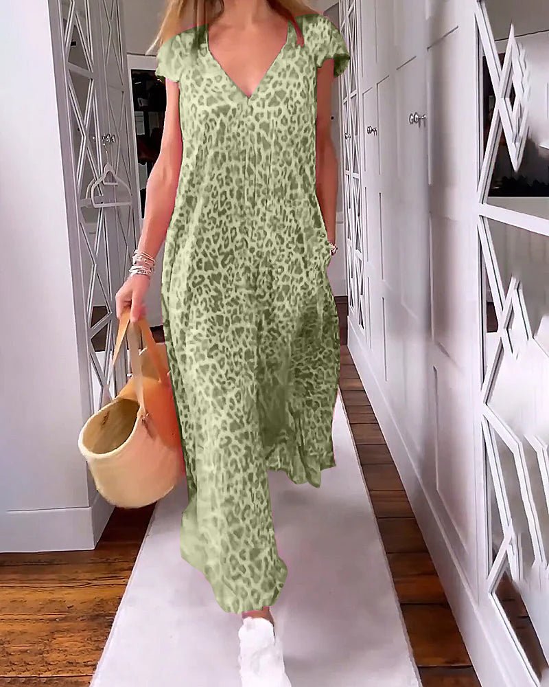 Flowing floral maxi dress