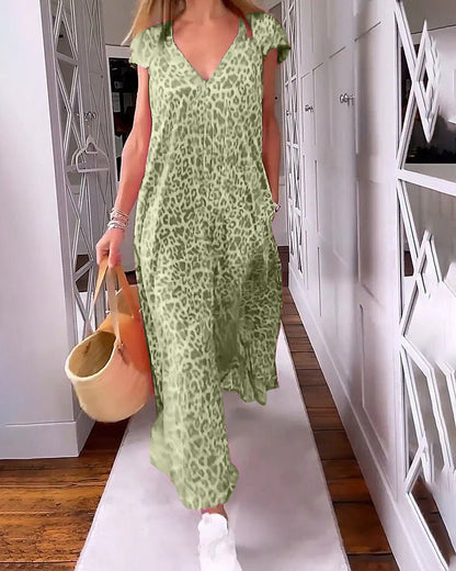 Flowing floral maxi dress