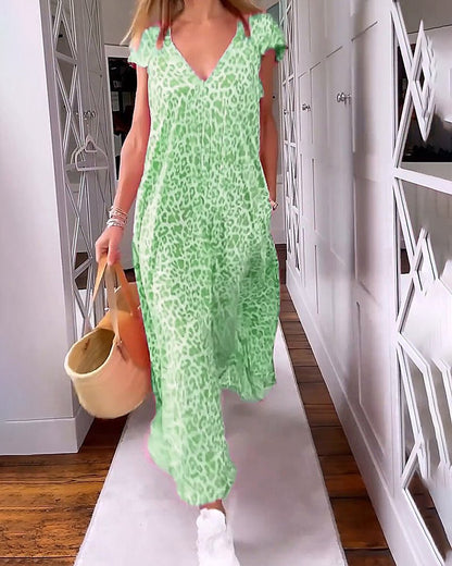 Floral maxi dress front view